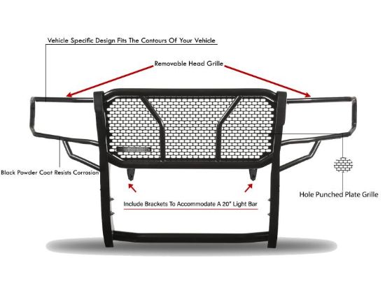 BLACK HORSE RUGGED GRILLE GUARD - RUTOTA05B