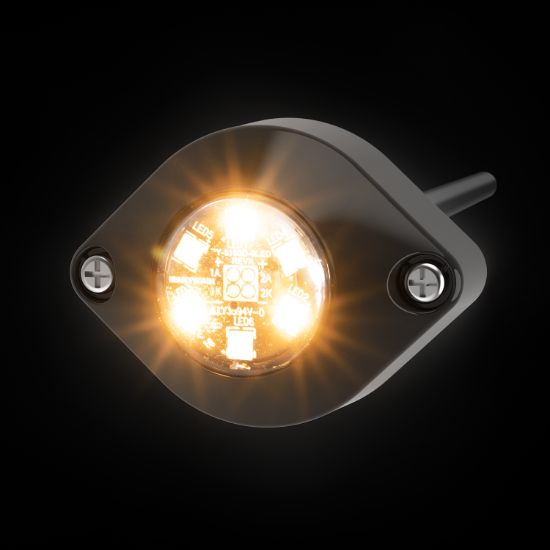 ECCO ELECT LED FLASHER HAL 12-24VDC AMB/WHT - ED9015AW