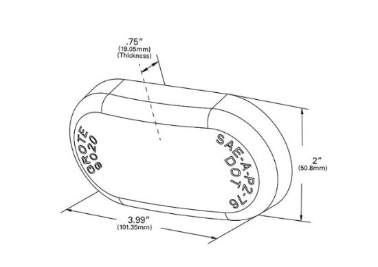GROTE PERLUX REFLCTRZD LNS F/CLR&MKR - 90202