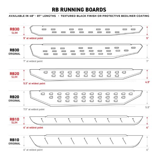 GO RHINO RB30 RUNNING BOARDS - COMPLETE KIT: - 964326820T