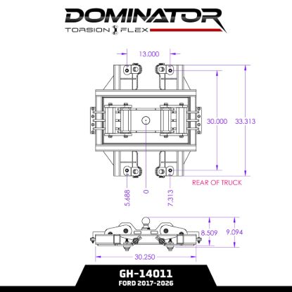 GEN-Y HITCH DOMINATOR 25K FORD OEM PUCK HITCH 6 - GH14011