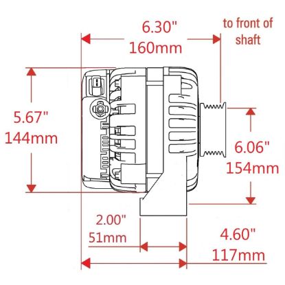 POWERMASTER ALT GM DENSO BLK 245A CORVETTE 3' 6 - 517943175