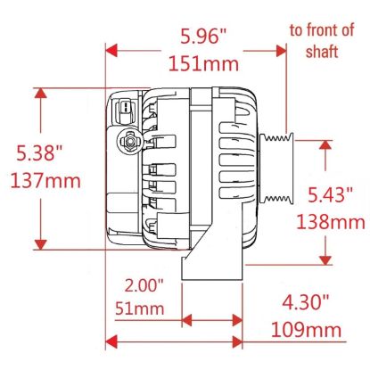POWERMASTER ALT GM NATURAL 180A 6 GRV HPR 4-PIN - 84400934