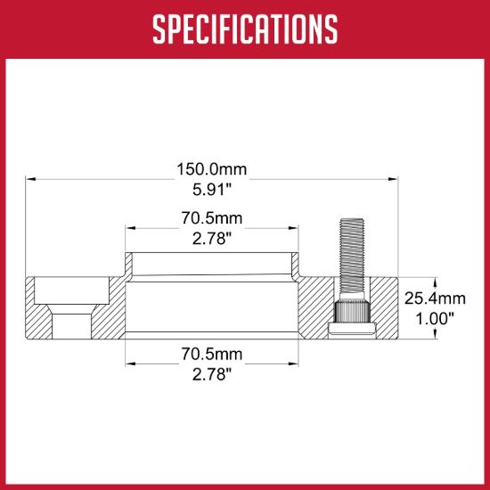 REVOLUTION WHEEL ADAPTER  6061 BILLE - 54505450A