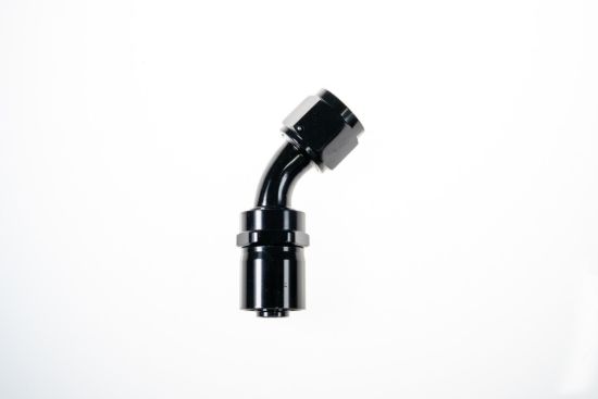 10AN 45 Degree Crimp Hose End Black