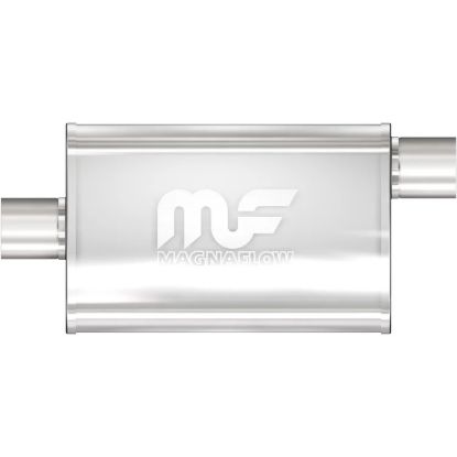 Stainless Muffler 2in Center In / Offset Out
