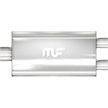 Stainless Muffler 3in Inlet/2.5in Dual Outlet