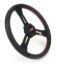 Steering Wheel 15in Flat Carbon 3 Spoke XL Grip